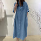 🔥 Bestseller 👗 Tencel Denim Jurk – Slank & Comfort