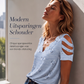 Dames T-shirt met geschulpte V-hals en hartjesprint