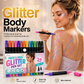 🎨 KOOP 1, KRIJG 1 GRATIS! ✨ Glitterstiften voor het gezicht – Dubbele punt, afwasbaar en veilig – Perfect voor kinderen en volwassenen 🧒