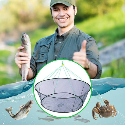 🎣Opvouwbaar, draagbaar visnet met tou