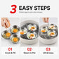 3-in-1 Stainless Steel Egg Poacher Mold