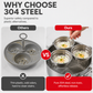 3-in-1 Stainless Steel Egg Poacher Mold