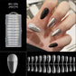 Lange naadloze amandelvormige nageltips