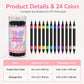 ⏳Tijdelijke aanbieding: 50% korting⏰Set met 24 kleuren dubbelzijdige nailart-pennen🪄🎨