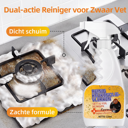 🔥 2+1 GRATIS! Krachtige Ontvettende Keukenspray – Oplossen van Vet en Vlekken, Perfect voor Kookplaten, Afzuigkappen en Tegels 🧽💪