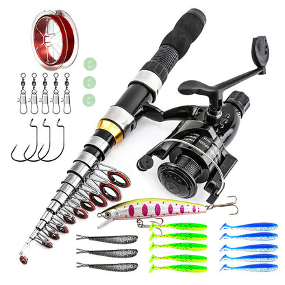 🎣 50% KORTING NU! 🧳 Complete visuitrusting – telescopisch, reisvriendelijk & praktische tas – perfect voor kamperen en wandelen 🌲