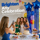 🎉50% OFF NOW! Party Foil Balloon with Tassel Set‑ Star‑Shaped Foil Balloon & Metallic Tinsel Curtain Backdrop Kit, Easy‑Setup Photo Background for Birthday, Celebration & Theme Party Decor