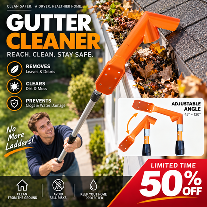 No-Climb Gutter Cleaning Tool