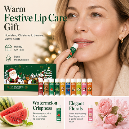 🎄💋Kerst-set met hydraterende lippenbalsems – Hydraterend, langdurig werkend, het perfecte kerstcadea