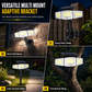 Zonne-energie lamp met 3 lampkoppen en bewegingssenso