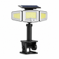 Zonne-energie lamp met 3 lampkoppen en bewegingssenso