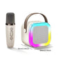 🎤🎶 50% KORTING! Nooit meer saaie feestjes! Deze mini karaoke machine voor kinderen met 2 draadloze microfoons, Bluetooth & 3D-geluid tovert elke kamer om in een podium – 5-6 uur zangplezier!