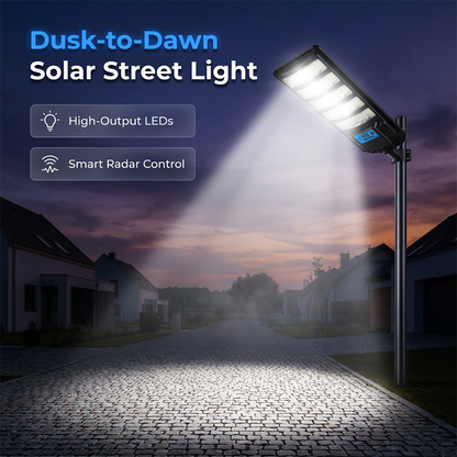 Straatverlichting op zonne-energie met bewegingssensor