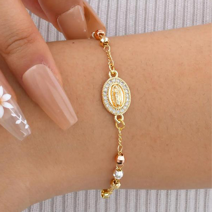 Elegante armband met stras kruisje