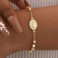 Elegante armband met stras kruisje