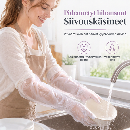 🧪 Kemikaaliturvallisuus 2026 | Kertakäyttöiset pitkät käsineet | Täysi suoja ja kestävyys 🛡️【-50 %】