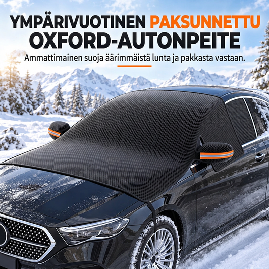 🚗🧊 ympärivuotinen Oxford-päällinen tuulilasiin | magneettiset reunat ja vahvistetut kuminauhat❄️