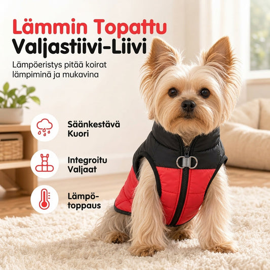 📢📢50% ALENNUS NYT⏰Lämmin koirantakki syksyyn ja talveen, paksunnettu tuulenpitävä liivi pienille, keskikokoisille ja suurille koirille