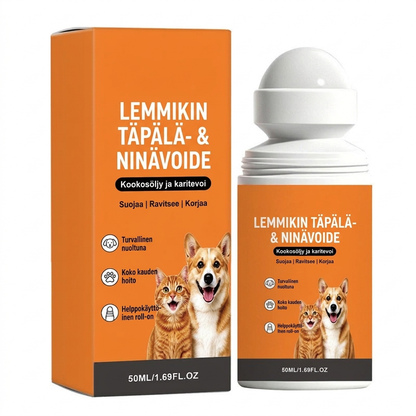 🐾 Lemmikkieläinten Tassu- ja Kosteutusvoide – Helppo Rullapuristus, Kosteuttava Hoito