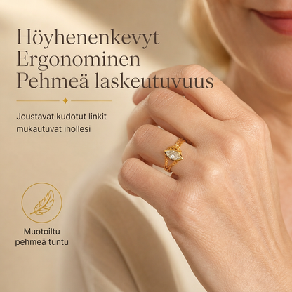 💍Säädettävä kultavyöhykkeinen Marquis-sirohelmi, jossa on pehmeä ketjusormus naisille, yksinkertainen vetoketjun etusormus