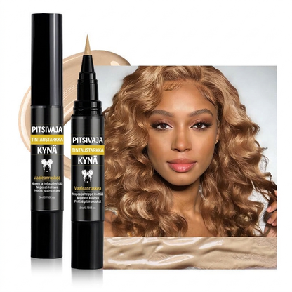 ✨50% ALENNUS NYT! Lace Tint Scalp Tint Pen – Hetkellinen pitsisolmujen sulautuskynä, hikoilua kestävä peruukin hiusrajan sävytys, luonnollisen päänahan ulkoasu pitsietuperuukkeihin
