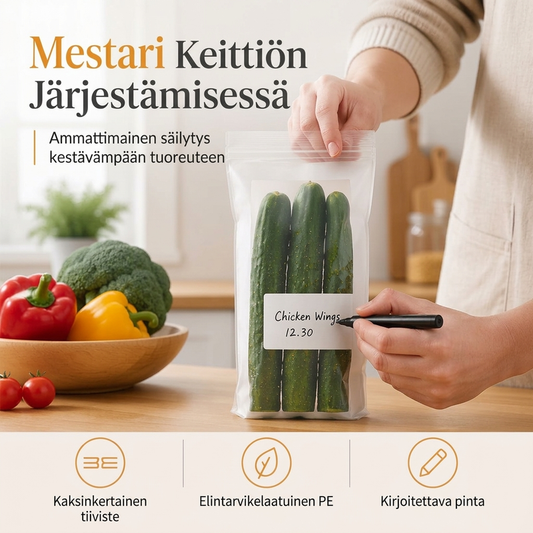 🥳2026 HOT SALE🥳💞Yli 50 000 myyty!✨ 💝Uudelleenkäytettävät paksuunnnetut elintarvikkeiden säilytyspussit