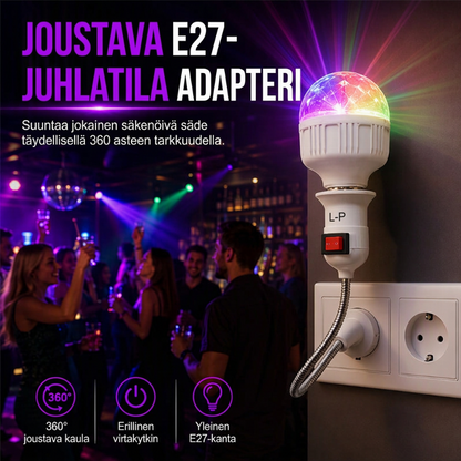 RGB LED -pyörivä kristallitaikapallo -lava -valo