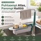 ✨ 2-in-1 tiskialtaan järjestelyteline – laajennettava sienen pidike ja keittiöpyykin kuivaustanko