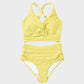 👙2025 Nieuw Type ~50% KORTING 👙Textured Knot-Front High-Waisted Bikini Set