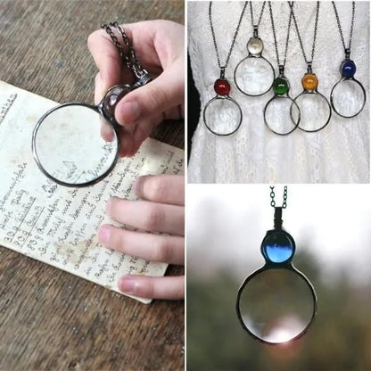 Ketting met vergrootglas hanger