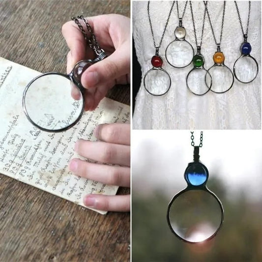 Ketting met vergrootglas hanger